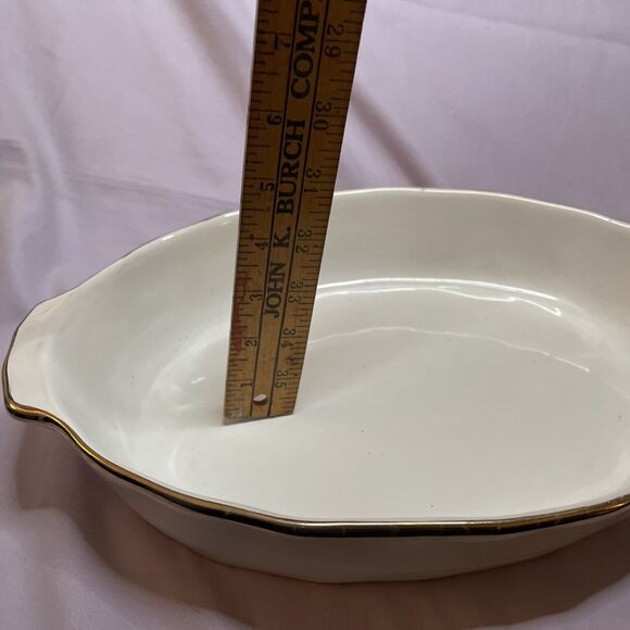 Vintage CERAMICHE TADINATE ITALY White Baking Casserole Serving Vessel Dish #F43 - Picture 3 of 6